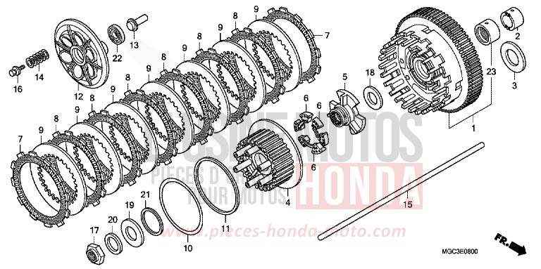 CLUTCH for CB1100 ABS PEARL MILKEY WHITE (NH162) from 2013